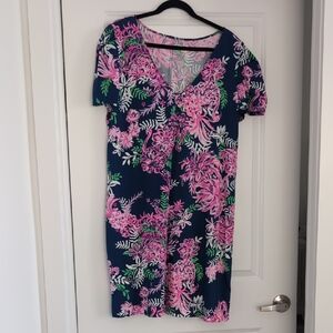 Lilly Pulitzer Pink and Green Patterned Fabric